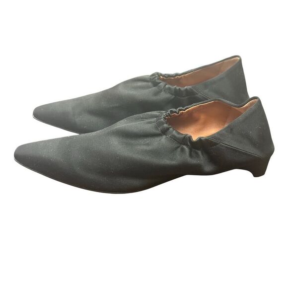 Derek Lam  The Imani elastic bootie in sleek satin, handcrafted in Italy. - Picture 1 of 7